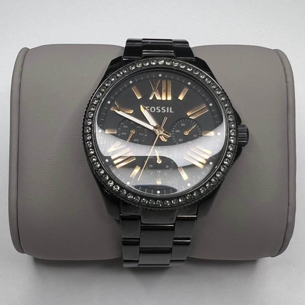 Fossil | Cecile Multi-Function Black And Rose Gol… - image 1